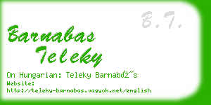 barnabas teleky business card